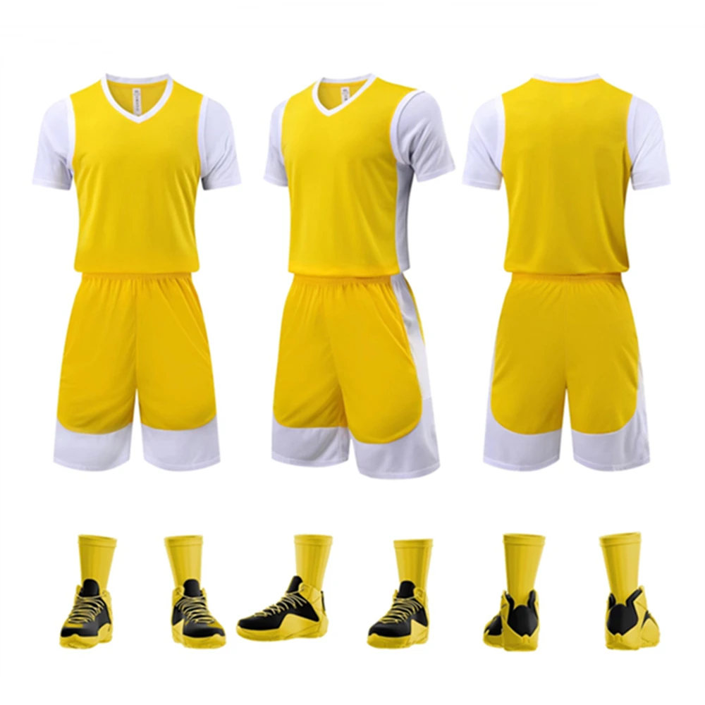 Kids Adult Basketball Jersey Short Sleeve Basketball Uniform Women Men Basketball Clothes V-Neck Training Suit Child Sportswear 
Kids Adult Basketball Jersey Short Sleeve Basketball Uniform Women Men Basketball Clothes V-Neck Training Suit Child Sportswear
