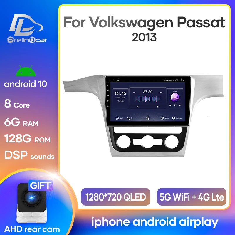 4G Lte Android 10 0 мультимедийная навигационная система для Volkswagen vw Passat 2013 2015 2016 лет