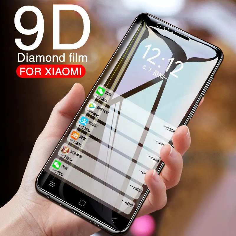 Защитное стекло закаленное 9D для Xiaomi 5x 6x A1 A2 Lite 8 9|Защитные стёкла и плёнки