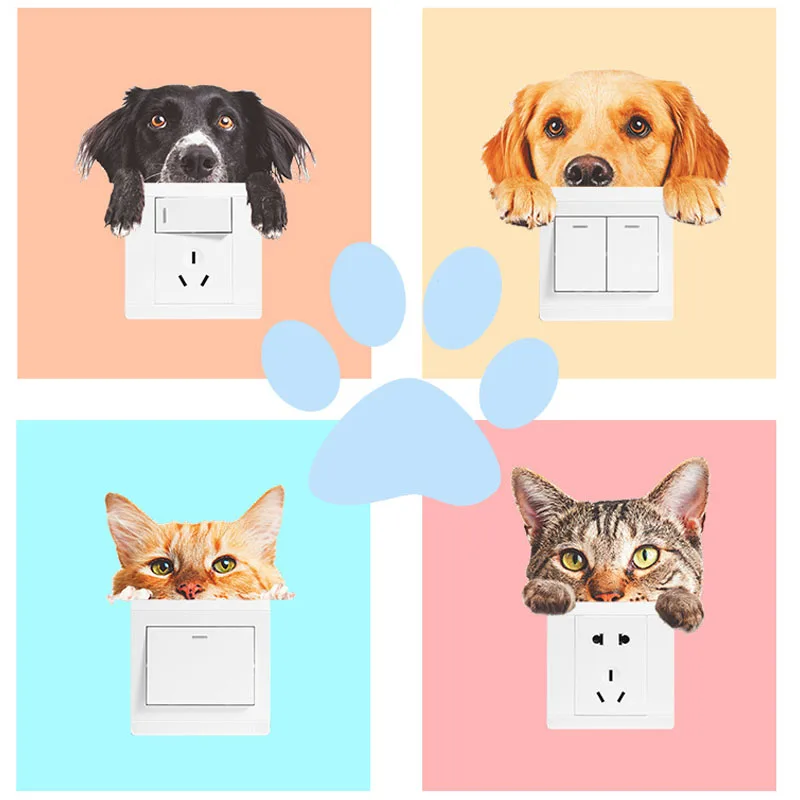 Cute Pet Cats Dogs Switch Wall Stickers Living Room Bedroom Switch Home Decorations Art Decals Kids Room Wall Sticker Wallpaper
Cute Pet Cats Dogs Switch Wall Stickers Living Room Bedroom Switch Home Decorations Art Decals Kids Room Wall Sticker Wallpaper