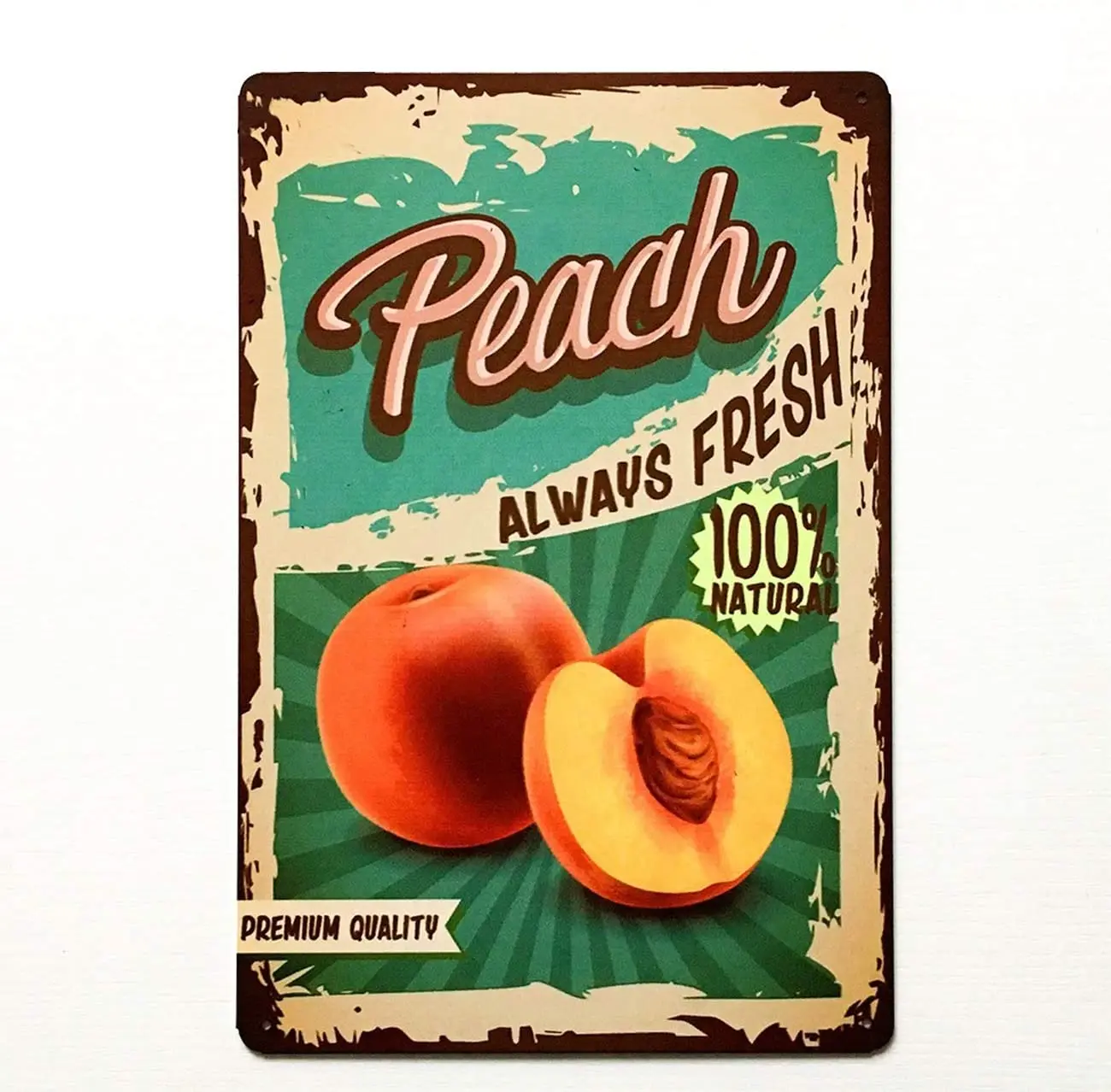 Vintage Retro Metal Tin Sign Fresh Fruit Peach Home Garden Market Kitchen Wall Decor Signs 12X8Inch
Vintage Retro Metal Tin Sign Fresh Fruit Peach Home Garden Market Kitchen Wall Decor Signs 12X8Inch