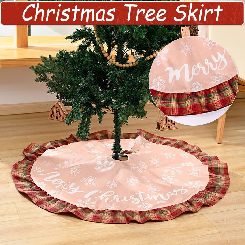 New Hot Plaid Edges Christmas Tree Skirt Snowflake Alphabet Tree Blanket Xmas Holiday Decorations Practical Party Supplies
New Hot Plaid Edges Christmas Tree Skirt Snowflake Alphabet Tree Blanket Xmas Holiday Decorations Practical Party Supplies