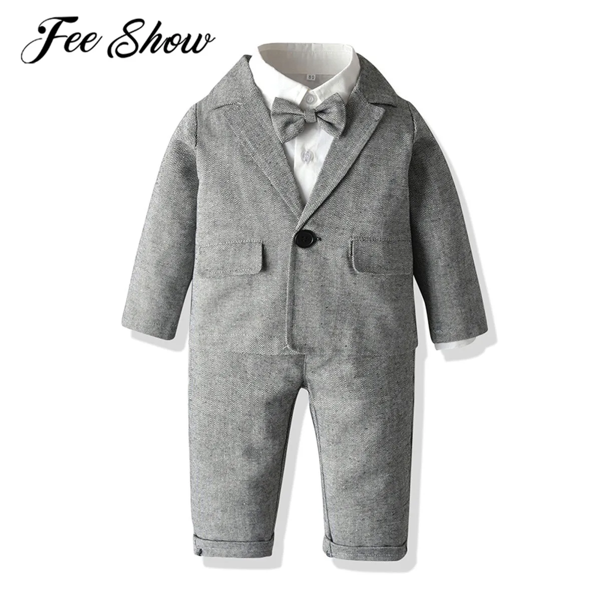 Wedding Boys Suits Children's Formal Outfit Gentleman Bowtie Shirt + Suspenders Long Pants Dress Blazer Boy's Party Set Costume
Wedding Boys Suits Children's Formal Outfit Gentleman Bowtie Shirt + Suspenders Long Pants Dress Blazer Boy's Party Set Costume