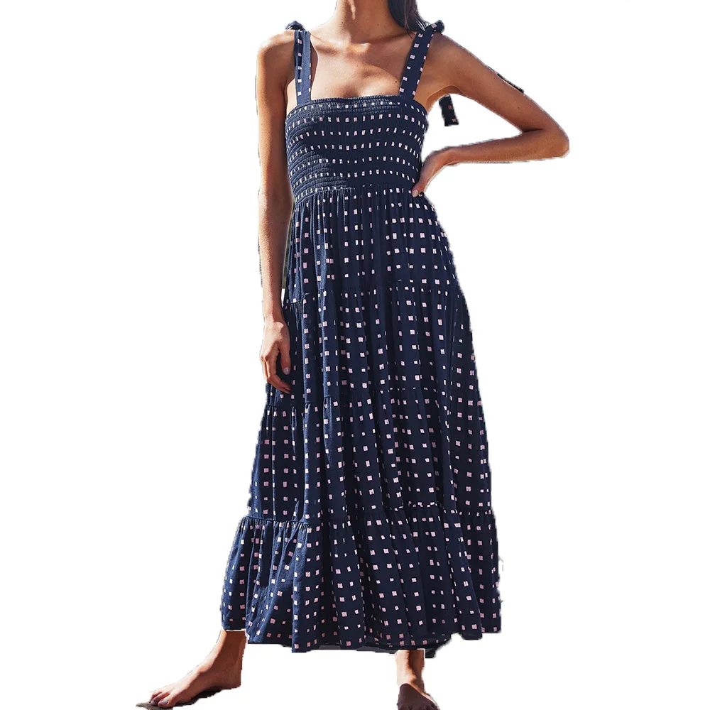 Womens Spaghetti Strap Dress Polka Dot Strapless Sundress Boho Floral Printed Lace Up Sleeveless Backless Beachwear Maxi Dresses
Womens Spaghetti Strap Dress Polka Dot Strapless Sundress Boho Floral Printed Lace Up Sleeveless Backless Beachwear Maxi Dresses