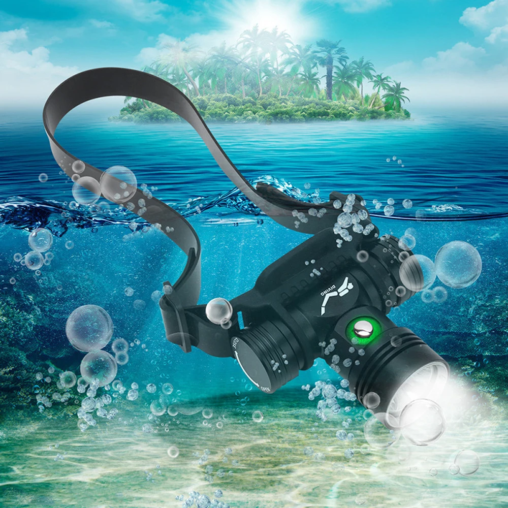 L2 Diving Headlight Battery Display Function Underwater Photography Video Fill-Up Headlamp Diving 60m Flashlight 18650 Battery
L2 Diving Headlight Battery Display Function Underwater Photography Video Fill-Up Headlamp Diving 60m Flashlight 18650 Battery