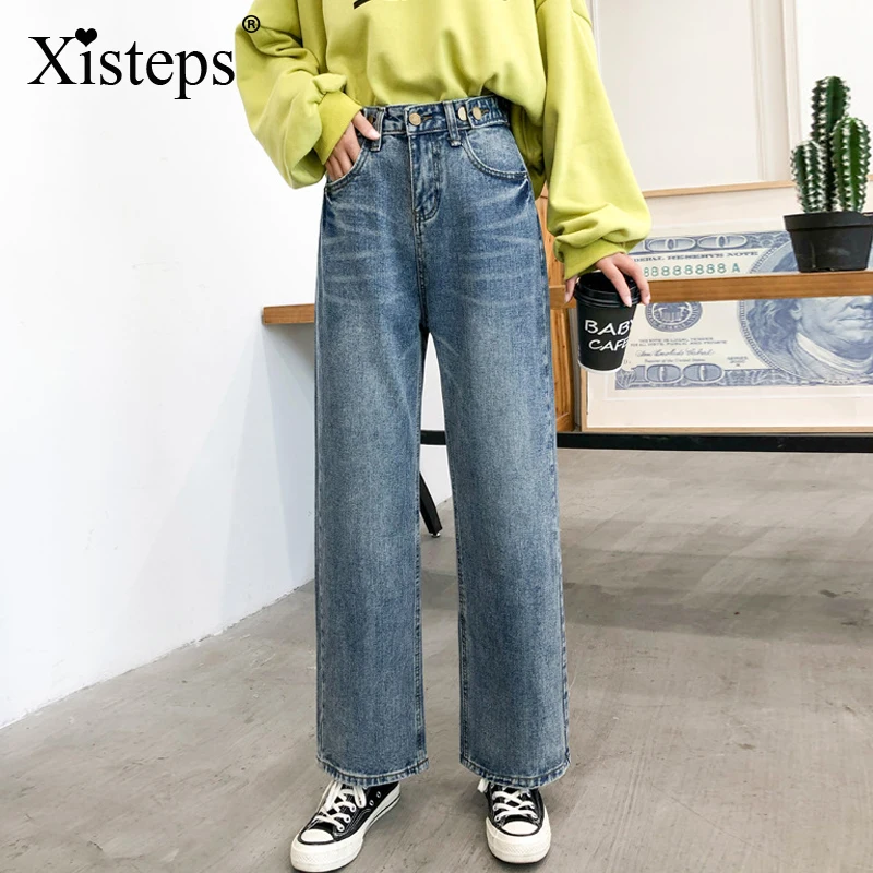 Джинсовые брюки Xisteps в стиле бойфренда с высокой талией и широкими штанинами, новинка 2020 года, повседневные брюки
Джинсовые брюки Xisteps в стиле бойфренда с высокой талией и широкими штанинами, новинка 2020 года, повседневные брюки