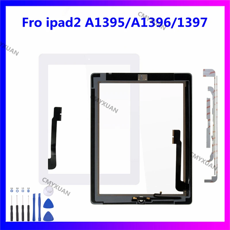 9.7" Touch Screen For iPad 2 A1395 A1396 A1397 Touch Panel LCD Outer Display Replacement Digitizer Sensor Glass
9.7" Touch Screen For iPad 2 A1395 A1396 A1397 Touch Panel LCD Outer Display Replacement Digitizer Sensor Glass