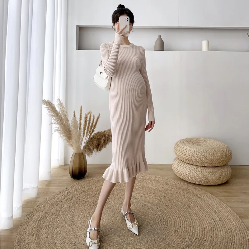 Maternity dress for fall/winter new slim stretch knitted sweater Maternity dress long skirt, maternity skirt
Maternity dress for fall/winter new slim stretch knitted sweater Maternity dress long skirt, maternity skirt