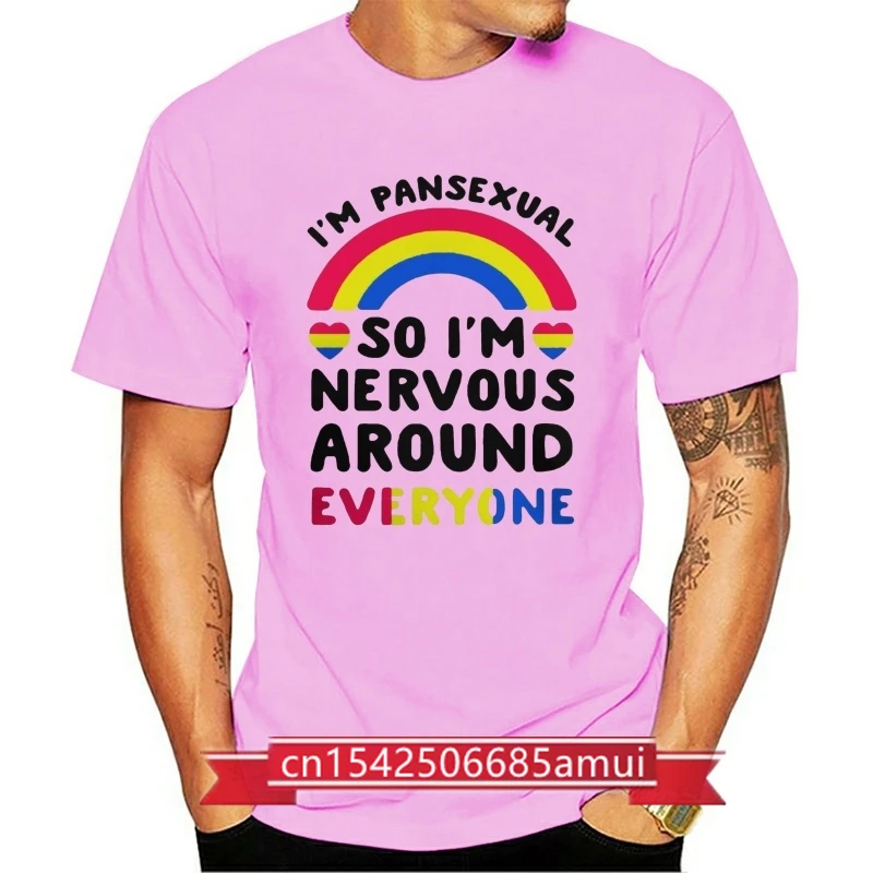 I'm Pansexual So I'm Nervous Around Everyone Mens T-Shirt 
I'm Pansexual So I'm Nervous Around Everyone Mens T-Shirt