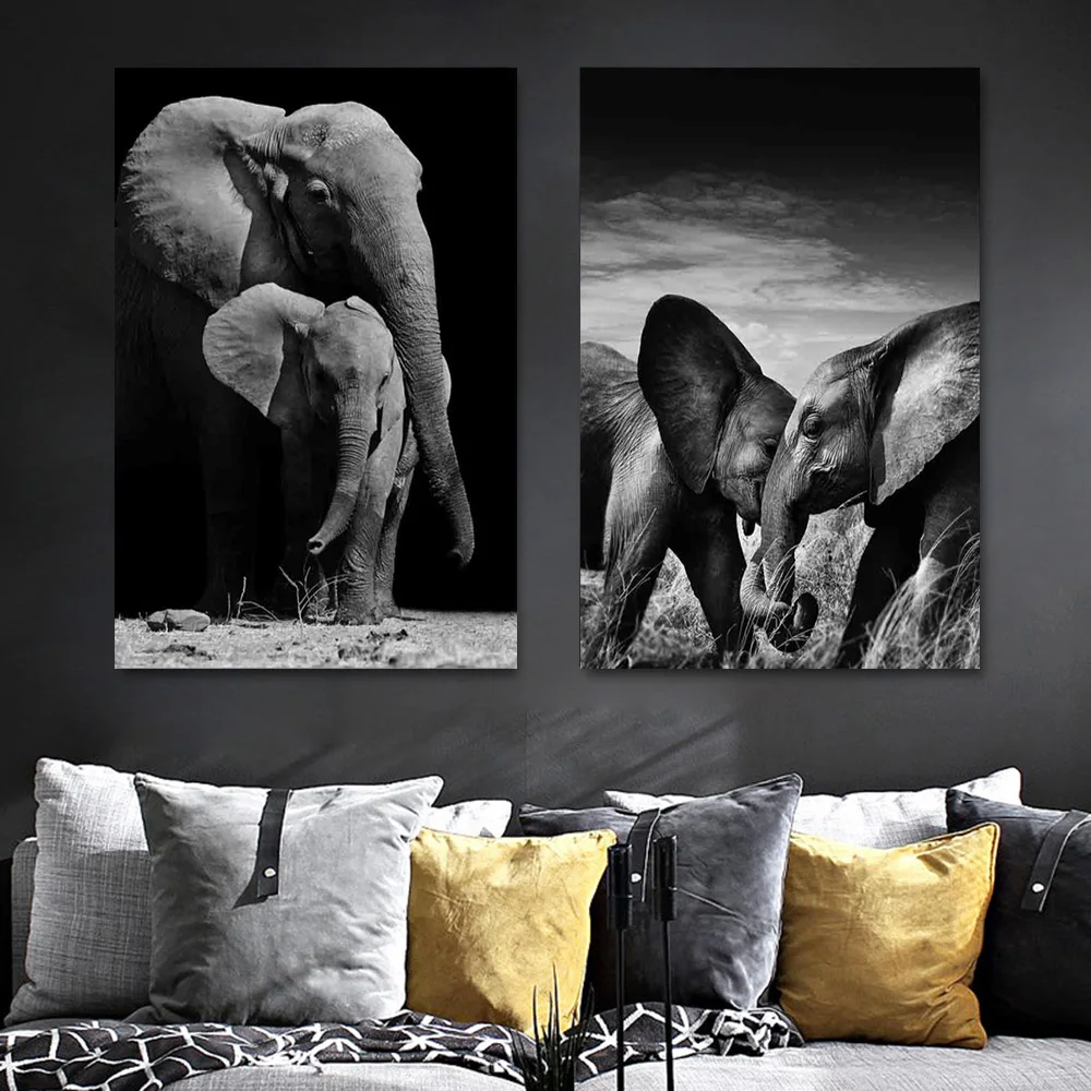 Animal Canvas Painting Elephant Black and White Posters Office Prints Wall Art Pictures For Corridor Living Room Decor Cuadros
Animal Canvas Painting Elephant Black and White Posters Office Prints Wall Art Pictures For Corridor Living Room Decor Cuadros