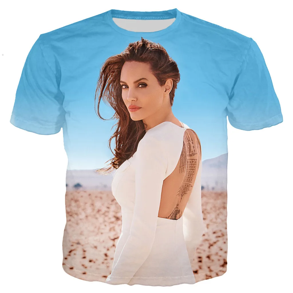 2021 New Singer Angelina Jolie 3D Print T-shirtsFashion Casual Harajukustyle Round Neck Streetwear Short Sleeve Tops Men t-shirt
2021 New Singer Angelina Jolie 3D Print T-shirtsFashion Casual Harajukustyle Round Neck Streetwear Short Sleeve Tops Men t-shirt