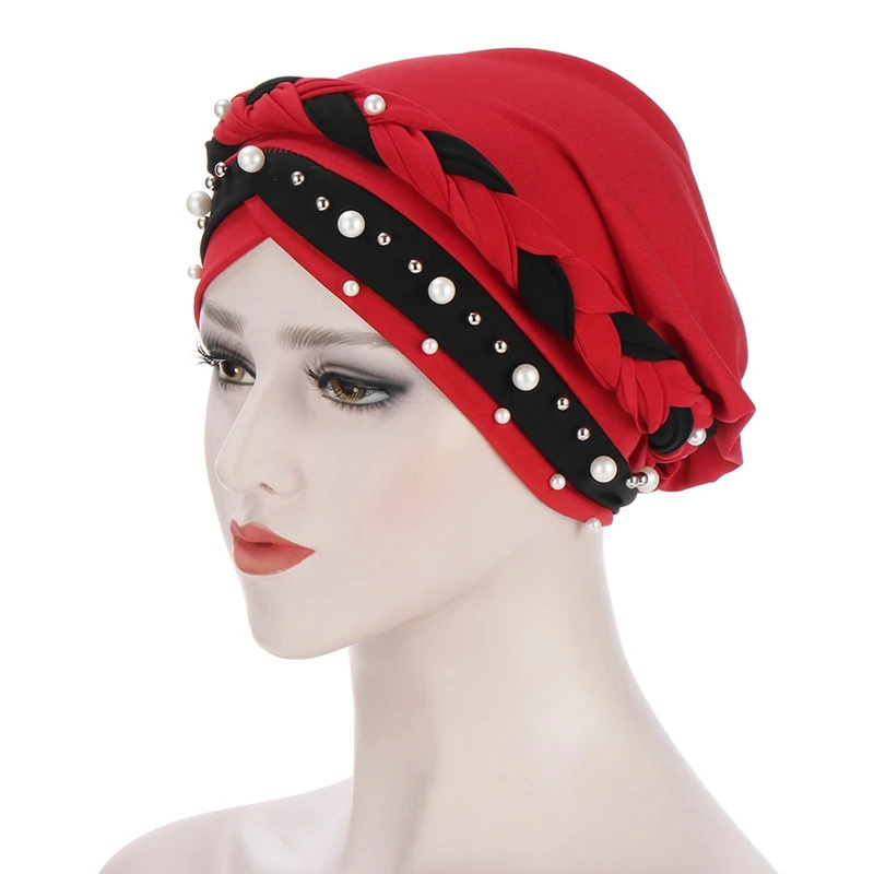 India Muslim Women Hijab Hat Cancer Chemo Cap Braid Beads Turban Headscarf Islamic Head Wrap Lady Beanie Bonnet Hair Loss Cover
India Muslim Women Hijab Hat Cancer Chemo Cap Braid Beads Turban Headscarf Islamic Head Wrap Lady Beanie Bonnet Hair Loss Cover