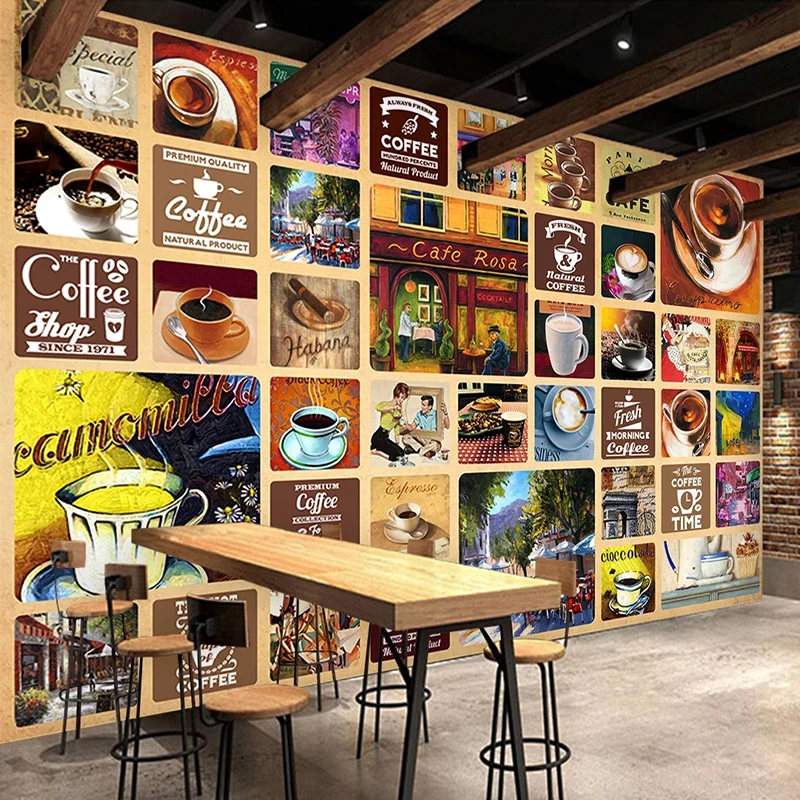 Custom Mural Wallpaper 3D Vintage Coffee Creative Wall Covering Restaurant Cafe PVC Self-Adhesive Waterproof Canvas Wall Sticker
Custom Mural Wallpaper 3D Vintage Coffee Creative Wall Covering Restaurant Cafe PVC Self-Adhesive Waterproof Canvas Wall Sticker