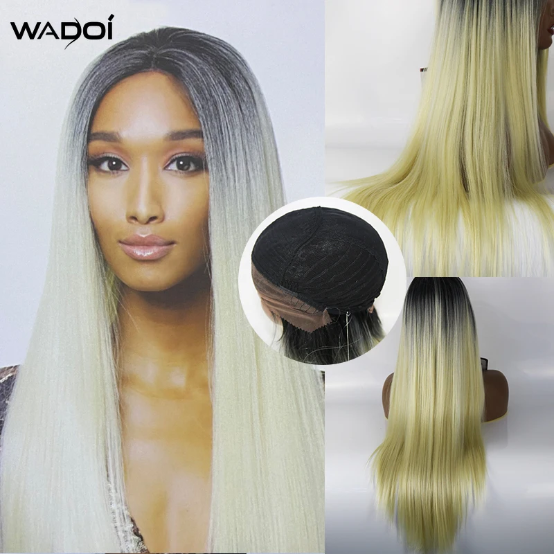 WADOI Synthetic Long Artificial Wig Straight Gold Black Red Gradient 29 Inches Suitable For Parties 1.5*13 Lace Front Ear To Ear
WADOI Synthetic Long Artificial Wig Straight Gold Black Red Gradient 29 Inches Suitable For Parties 1.5*13 Lace Front Ear To Ear