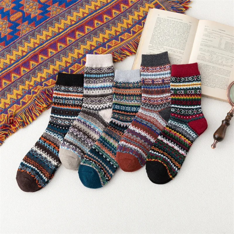 5 Pairs Women's Socks Witner Warm Thick Wool Vintage 2022 Christmas Colorful Gift Striped Cute Diamond Geometry Wave Autumn
5 Pairs Women's Socks Witner Warm Thick Wool Vintage 2022 Christmas Colorful Gift Striped Cute Diamond Geometry Wave Autumn
