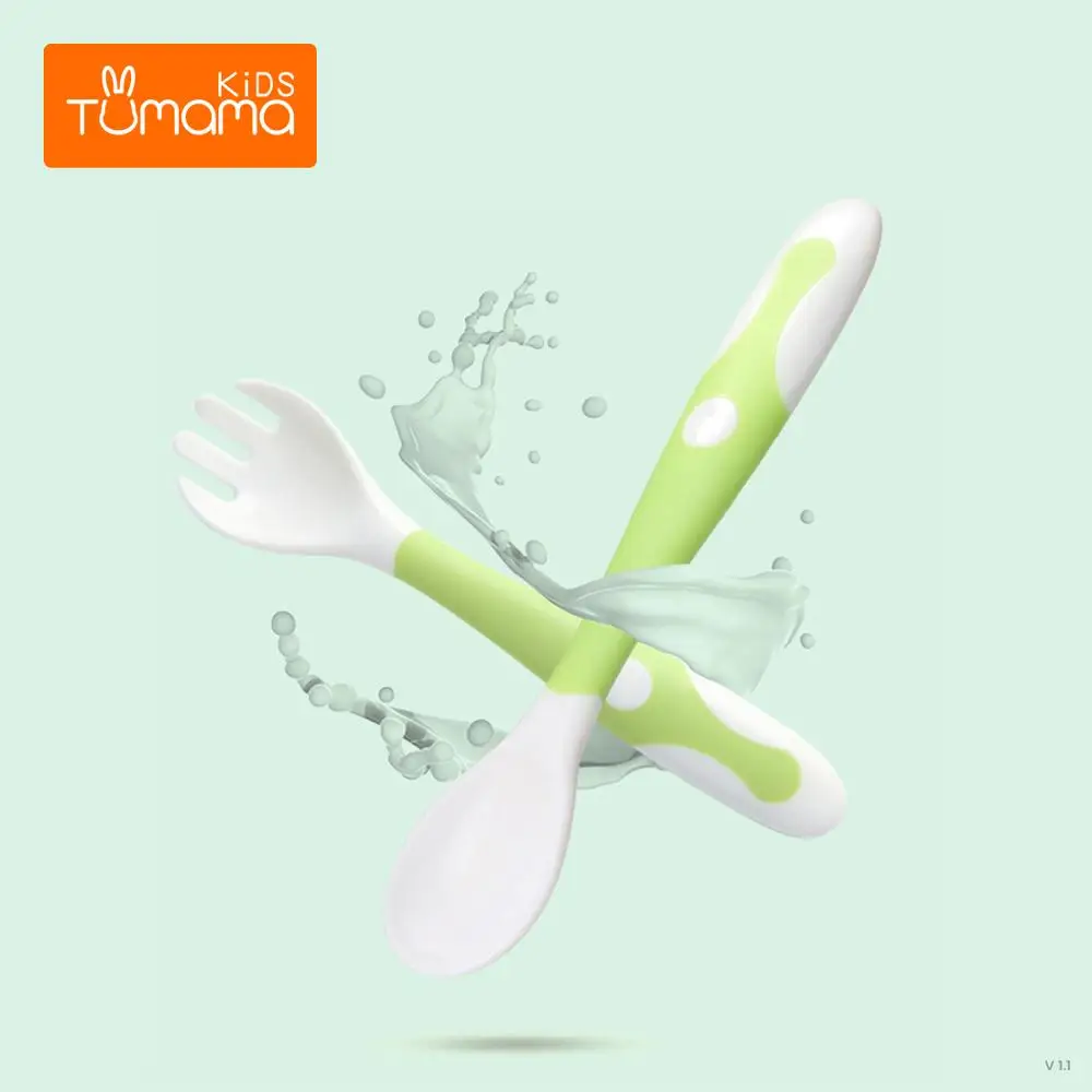 TUMAMA 2Pcs Bendable Baby Spoon Fork Set Toddler Infant Learning Feeding Training Spoon Kids Cutlery With Storage Box
TUMAMA 2Pcs Bendable Baby Spoon Fork Set Toddler Infant Learning Feeding Training Spoon Kids Cutlery With Storage Box