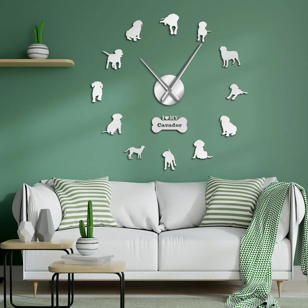 Cavalier King Charles Spaniel and Labrador Retriever Mixed Dog Breed Large 3D DIY Wall Timepiece Frameless Wall Decor Clock
Cavalier King Charles Spaniel and Labrador Retriever Mixed Dog Breed Large 3D DIY Wall Timepiece Frameless Wall Decor Clock