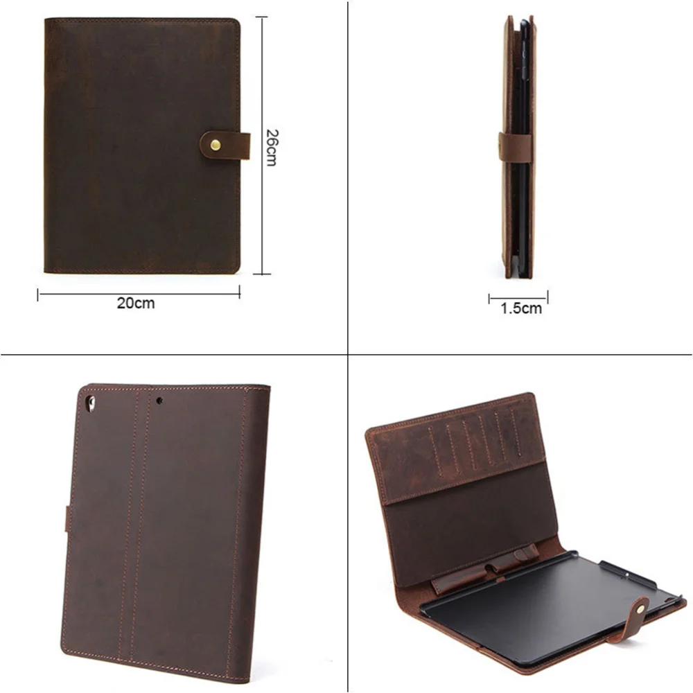 Protective Horse Cow Leather Tablet Cover Multifunction Case With Pen Slot Compatible for iPad Pro 10.5 
Protective Horse Cow Leather Tablet Cover Multifunction Case With Pen Slot Compatible for iPad Pro 10.5