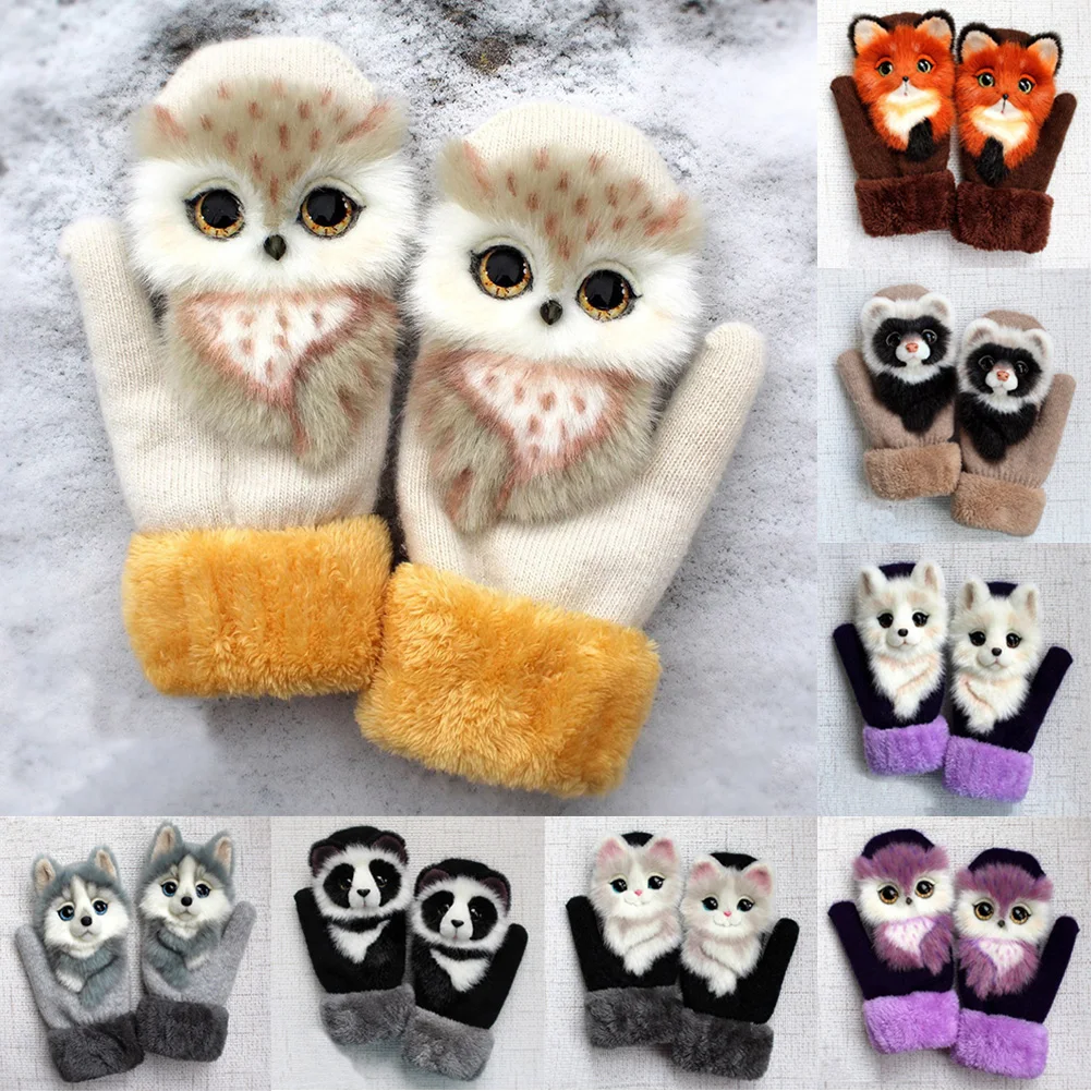 2021 Fashion Winter Warm Gloves Women Animal Pattern Glove Warmth Plush Knitted Glove Fashion Cute Gloves for Women Guantes
2021 Fashion Winter Warm Gloves Women Animal Pattern Glove Warmth Plush Knitted Glove Fashion Cute Gloves for Women Guantes