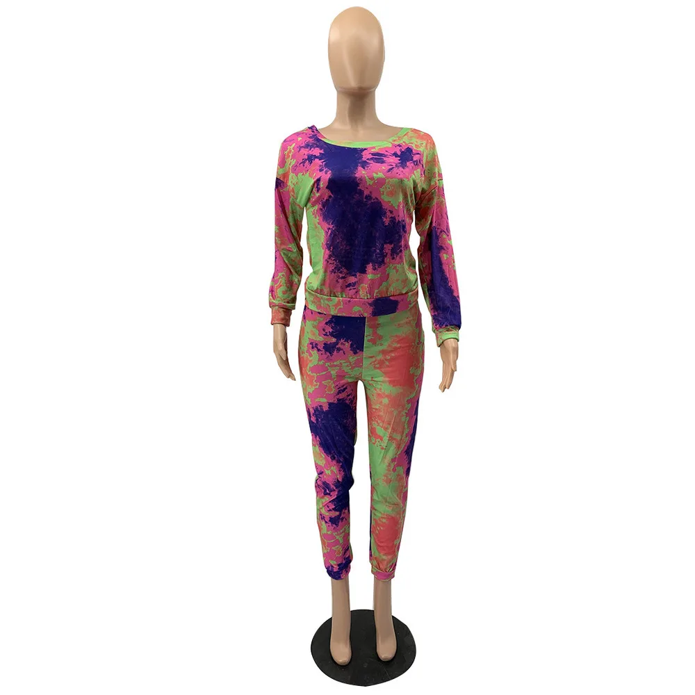 Tie Dye Print Sexy Two Piece Tracksuit Women Outfits Backless Long Sleeve Pullover Tops & Baggy Sweatpant Casual Plus Size Suits
Tie Dye Print Sexy Two Piece Tracksuit Women Outfits Backless Long Sleeve Pullover Tops & Baggy Sweatpant Casual Plus Size Suits