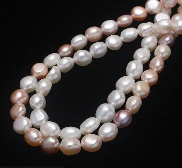 Jewelry Natural freshwater pearl Qiangguang 8-9mm DIY Necklace Bracelet accessories material two sides light baroque Loose beads 
Jewelry Natural freshwater pearl Qiangguang 8-9mm DIY Necklace Bracelet accessories material two sides light baroque Loose beads