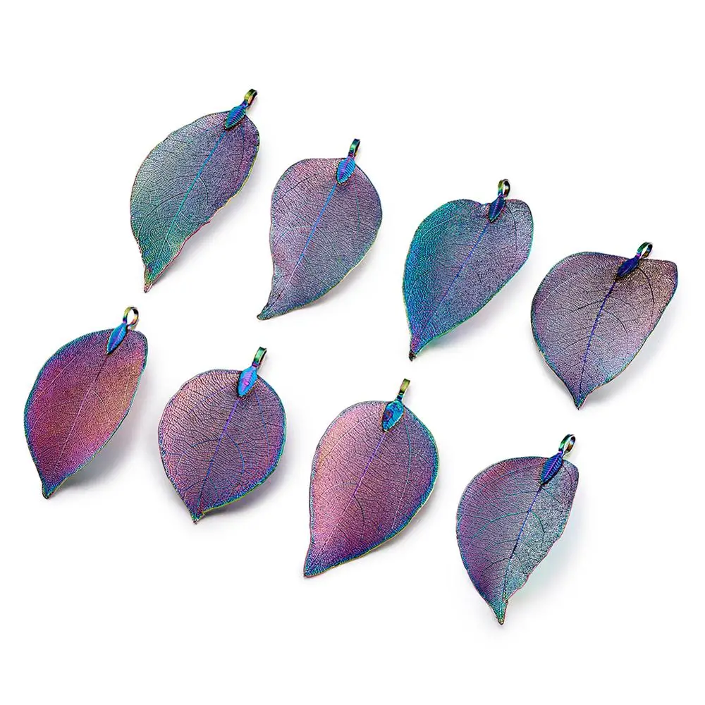 10pcs Mixed Color Leaves Pendant Charm Filigree for DIY Jewelry Making Necklaces Earring 52-86x23-46x0.5-3mm Hole 3x5.5mm
10pcs Mixed Color Leaves Pendant Charm Filigree for DIY Jewelry Making Necklaces Earring 52-86x23-46x0.5-3mm Hole 3x5.5mm