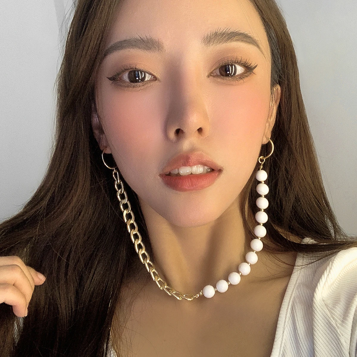 Lacteo Punk Chunky Thick Cross Chain Dangle Earrings Jewelry For Women Hip Hop Imitation Pearls Asymmetric Earrings Accessories
Lacteo Punk Chunky Thick Cross Chain Dangle Earrings Jewelry For Women Hip Hop Imitation Pearls Asymmetric Earrings Accessories