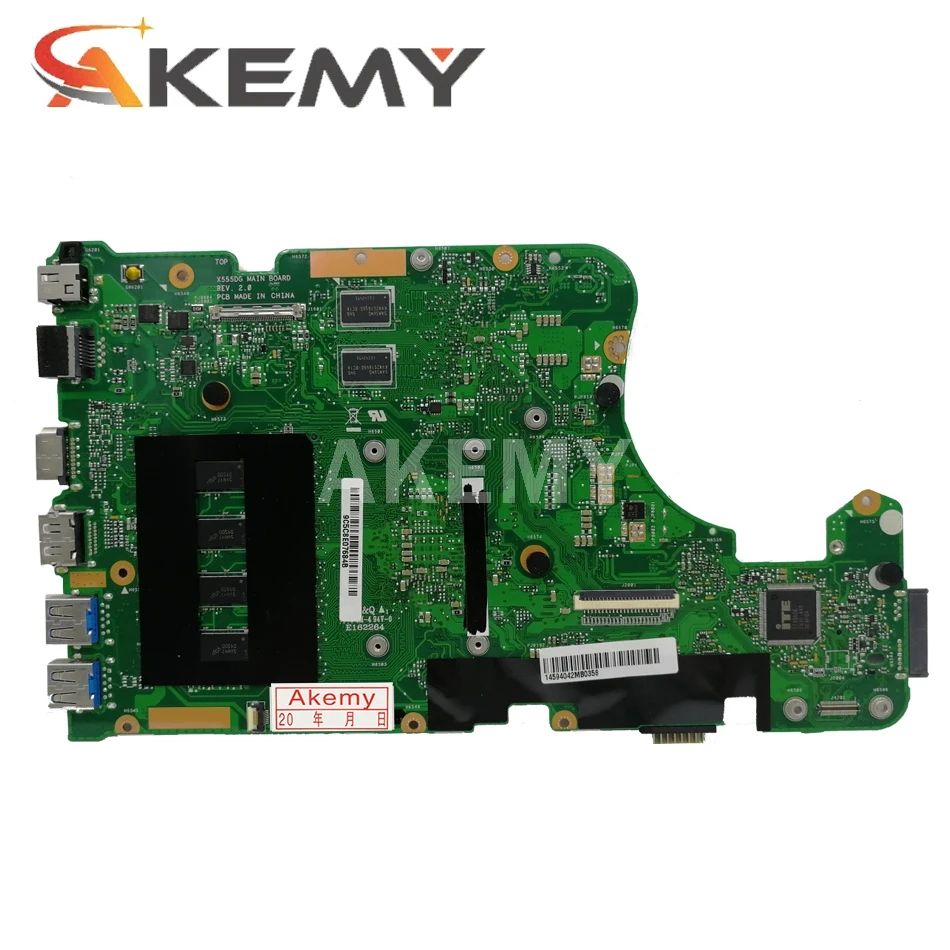 Akemy X555DG motherboard For Asus X555DG A555DG X555YI laptop motherboard 4GB Test work 100% Free HDD board
Akemy X555DG motherboard For Asus X555DG A555DG X555YI laptop motherboard 4GB Test work 100% Free HDD board
