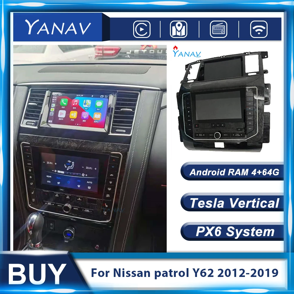 2 Din Android Car Radio Audio Receiver For Nissan Patrol Y62 2012-2019 Multimedia Player GPS Navi Modified To 2020 New Video
2 Din Android Car Radio Audio Receiver For Nissan Patrol Y62 2012-2019 Multimedia Player GPS Navi Modified To 2020 New Video