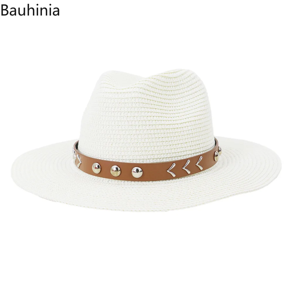 Summer Straw Sun Hats for Women Casual Vacation Travel Wide Brimmed Jazz Hat Panama Beach Hat
Summer Straw Sun Hats for Women Casual Vacation Travel Wide Brimmed Jazz Hat Panama Beach Hat