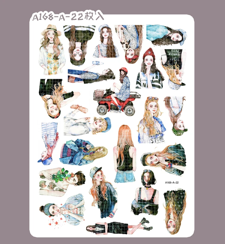 22PCS cool girl Sticker Decoration DIY Ablum Diary Scrapbooking Label Sticker Cute Stationery
22PCS cool girl Sticker Decoration DIY Ablum Diary Scrapbooking Label Sticker Cute Stationery