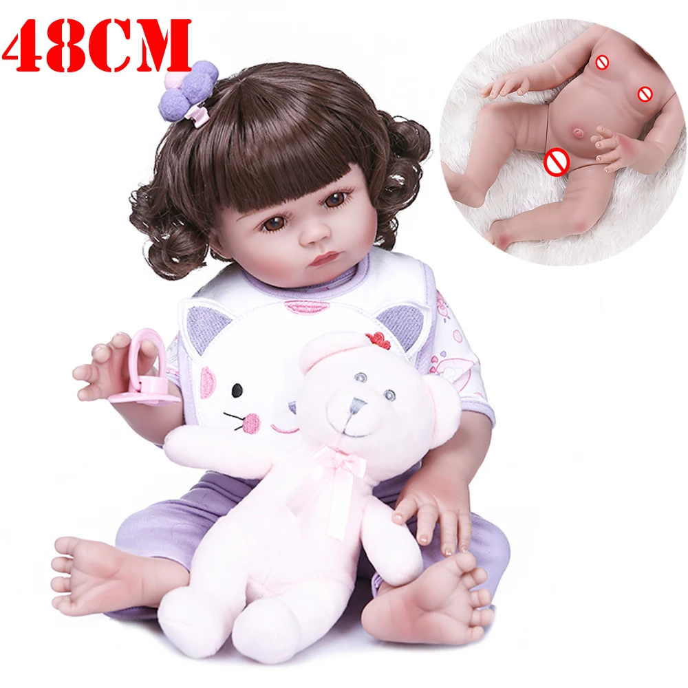 NPK DOLL 48cm Boneca Bebe Reborn doll soft Full Silicone Reborn Baby Doll In Cute cat clothing realistic Reborn girl Dolls
NPK DOLL 48cm Boneca Bebe Reborn doll soft Full Silicone Reborn Baby Doll In Cute cat clothing realistic Reborn girl Dolls