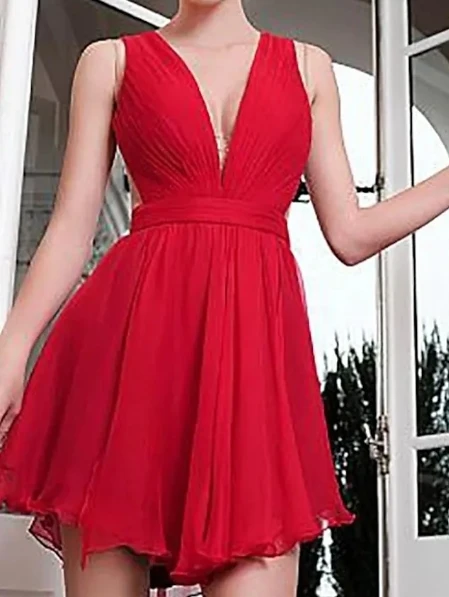 Excellent Red Sexy DeepV-neck Ruffles Pleated Backless Above-Knee Custom-made Deep V-Neck Short Homecoming Dresses
Excellent Red Sexy DeepV-neck Ruffles Pleated Backless Above-Knee Custom-made Deep V-Neck Short Homecoming Dresses