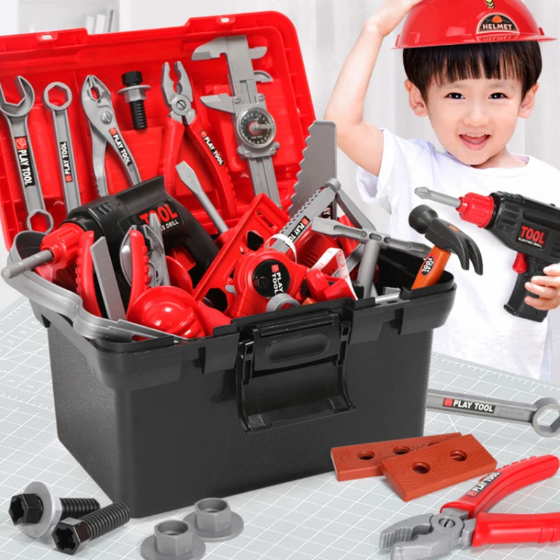 42pcs Kids toy Toolbox Kit Educational Toys Simulation Repair Tools Plastic Toy Drill Engineering Tool box set for children gift
42pcs Kids toy Toolbox Kit Educational Toys Simulation Repair Tools Plastic Toy Drill Engineering Tool box set for children gift