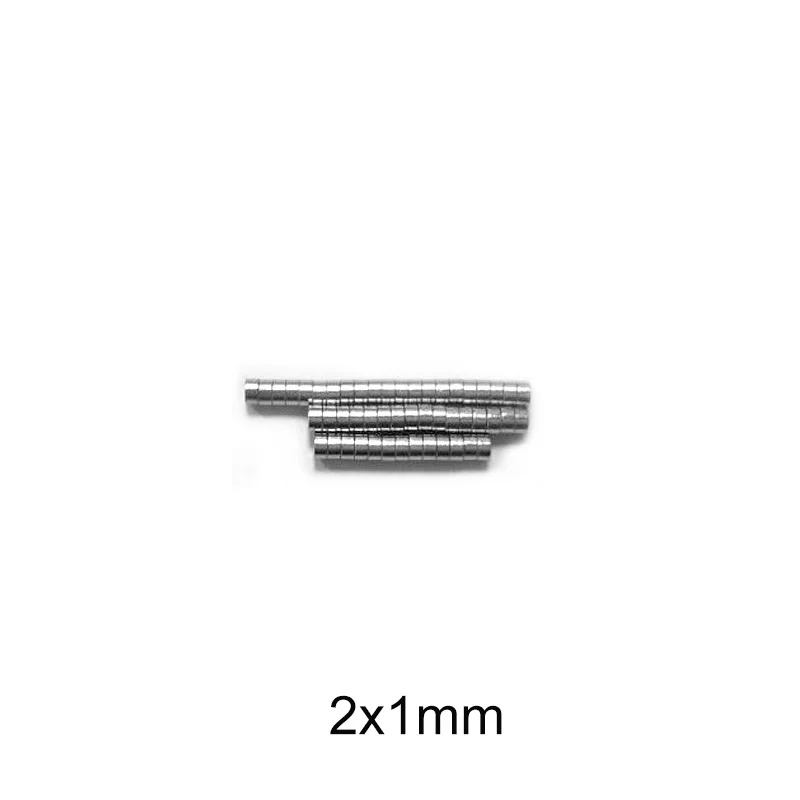 

100~10000PCS 2x1mm Super Powerful Strong Bulk Small Round NdFeB Neodymium Disc Magnets Dia 2*1mm N35 Rare Earth NdFeB Magnet