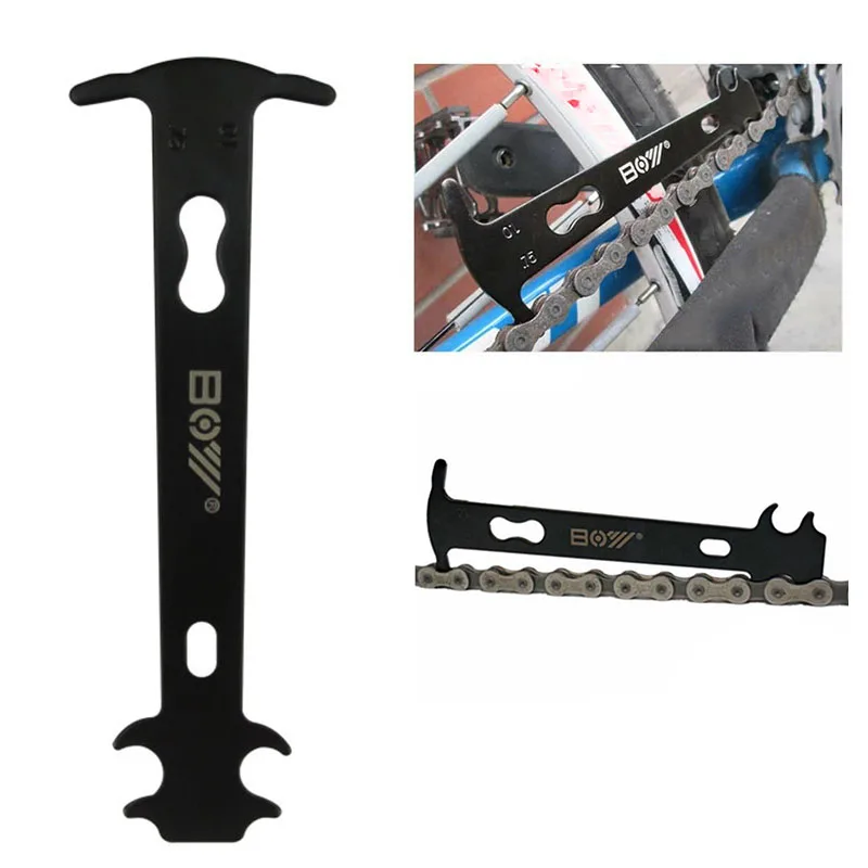 Portable Bicycle Chain Wear Checker Indicator Bike Chains Gauge Measurement Ruler Replacement Repairing Tools
Portable Bicycle Chain Wear Checker Indicator Bike Chains Gauge Measurement Ruler Replacement Repairing Tools