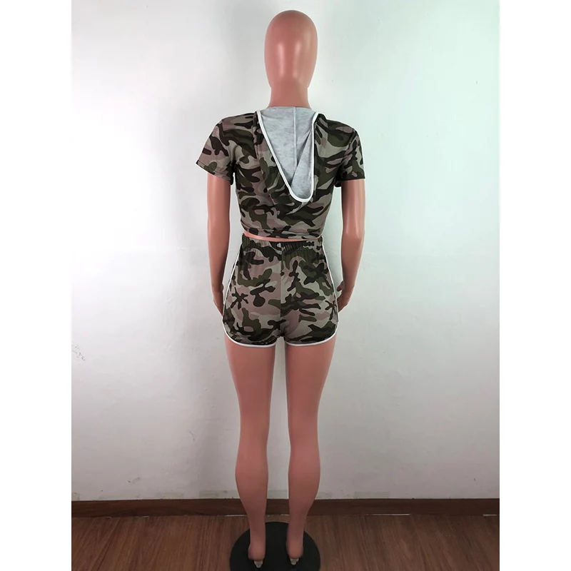 Causal Hooded Camouflage streetwear Set Crop Coat + Shorts Pants 3pcs Set Sportwear tracksuit outfit
Causal Hooded Camouflage streetwear Set Crop Coat + Shorts Pants 3pcs Set Sportwear tracksuit outfit