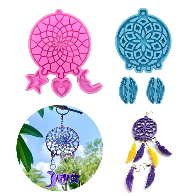 Dreamcatcher Resin Mold Keychain Pendant Feather Silicone Mold Epoxy Casting Earring Pendant Mould Jewelry Making Resin Crafts
Dreamcatcher Resin Mold Keychain Pendant Feather Silicone Mold Epoxy Casting Earring Pendant Mould Jewelry Making Resin Crafts