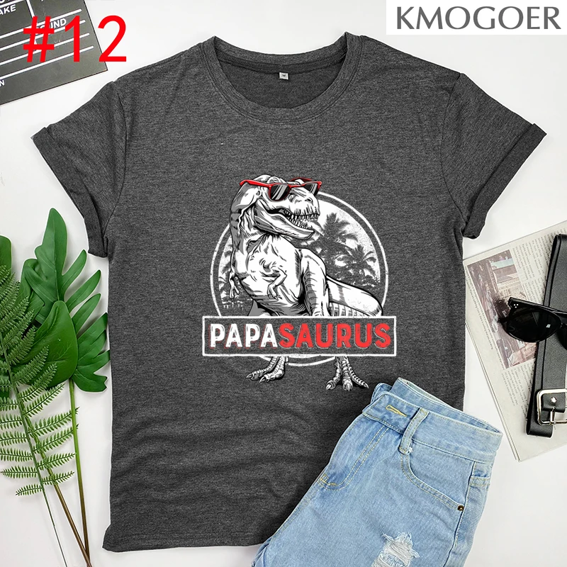 

Papasaurus T Shirt T Rex Papa Saurus Dinosaur Men Dad Daddy Women MEN Graphic T Shirt Lip Women Tops O-neck Summer Soft T Shirt