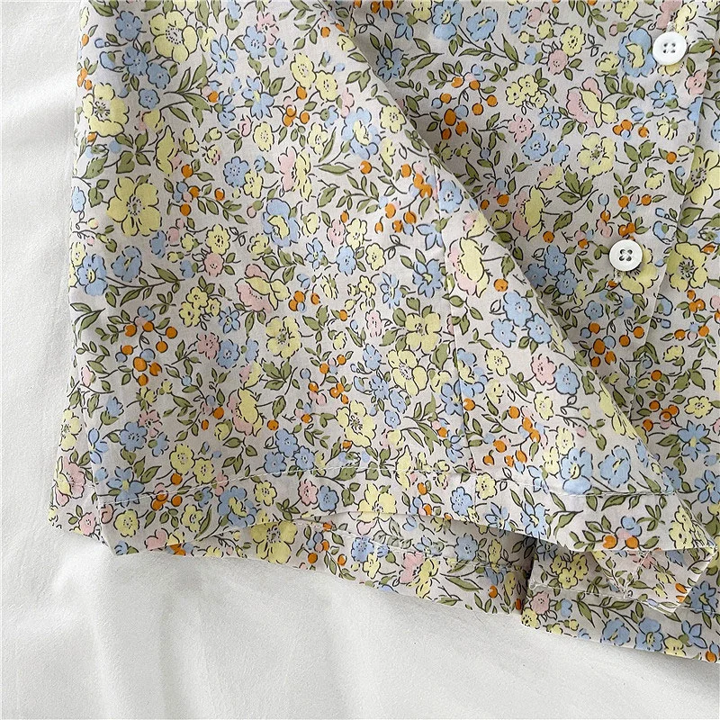 EBAIHUI Vintage Blouse Summer Top Flower Print Short Sleeve Turn Down Collar Shirt Women Loose Ladies Tie Top Korean Fashion 
EBAIHUI Vintage Blouse Summer Top Flower Print Short Sleeve Turn Down Collar Shirt Women Loose Ladies Tie Top Korean Fashion