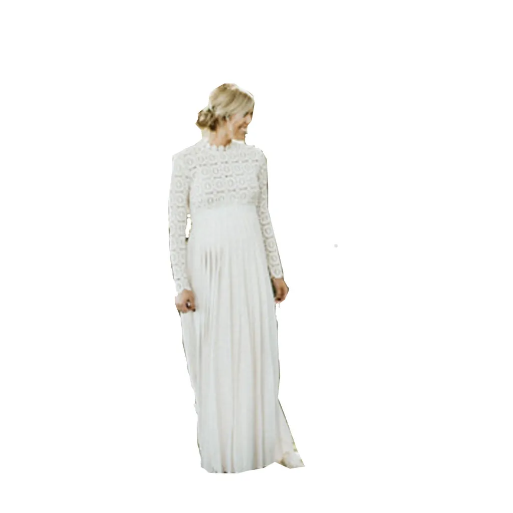 Women Pregnants Maternity Photography High Collar Long Sleeve Solid Lace Dress Lace Dress Pregnant Wedding Maxi Dress Vestidos
Women Pregnants Maternity Photography High Collar Long Sleeve Solid Lace Dress Lace Dress Pregnant Wedding Maxi Dress Vestidos