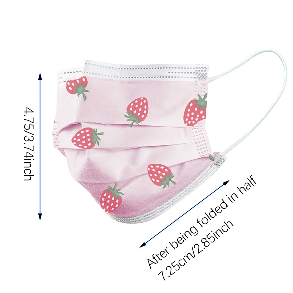 20/40PCS Children Disposable Face Mask strawberry pattern Industrial 3-layer Mask Pure cotton breathable mascarillas #W
20/40PCS Children Disposable Face Mask strawberry pattern Industrial 3-layer Mask Pure cotton breathable mascarillas #W