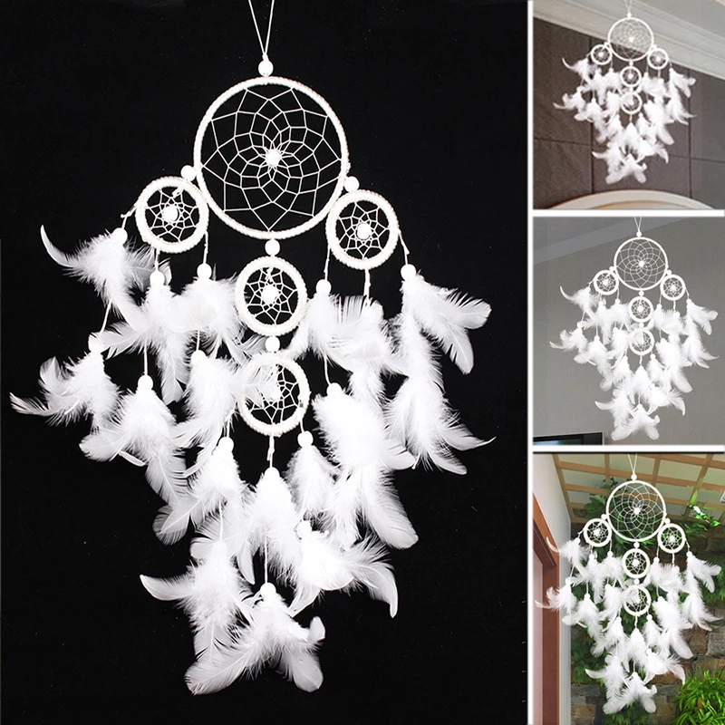 Newly Big Dreamcatcher Wind Chime White Feather Dream Catcher Car Hanging Decoration 5 Circular Home Decor Gift Decor Aesthetic 
Newly Big Dreamcatcher Wind Chime White Feather Dream Catcher Car Hanging Decoration 5 Circular Home Decor Gift Decor Aesthetic