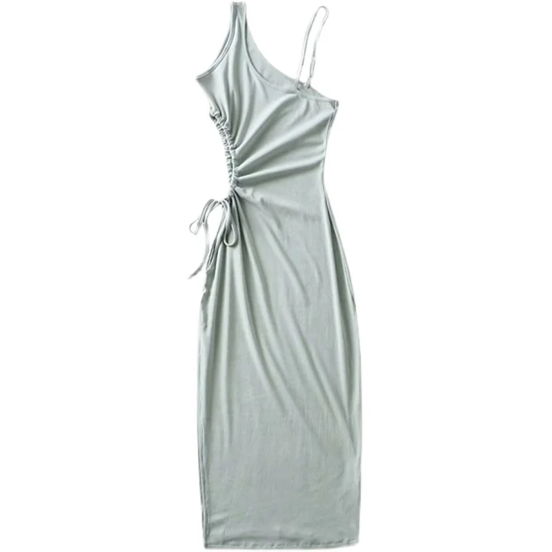 Cotton Ocean Niche Homemade Design Sense Sexy Waist Hollow-out Strap Dress Summer Slim Bottoming Split Sheath Dress
Cotton Ocean Niche Homemade Design Sense Sexy Waist Hollow-out Strap Dress Summer Slim Bottoming Split Sheath Dress