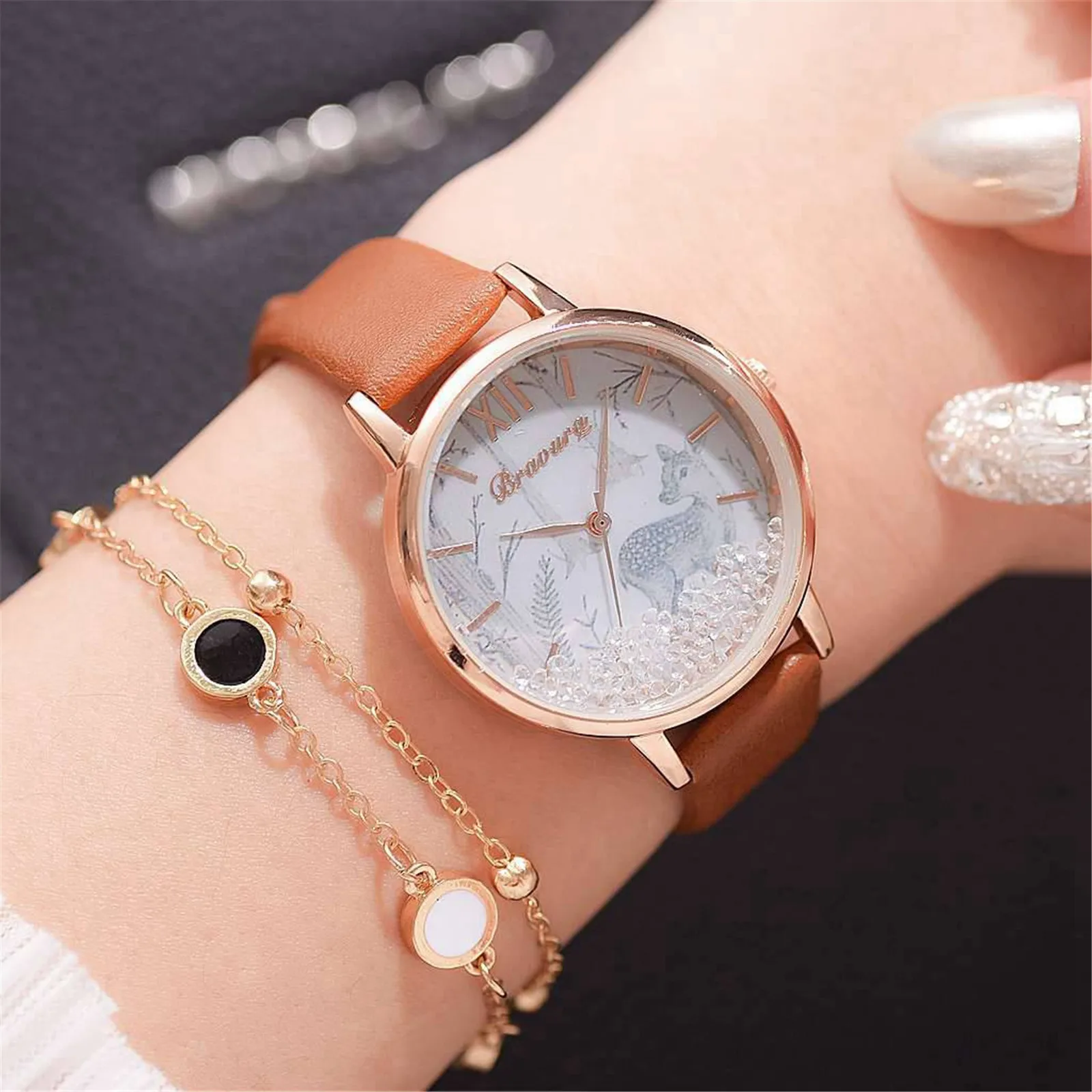 Creative Women Watches Fashion Casual Accessories Luxury Small Exquisite Daisy Bracelet Watch Set Casual Simple Watches Relogio
Creative Women Watches Fashion Casual Accessories Luxury Small Exquisite Daisy Bracelet Watch Set Casual Simple Watches Relogio