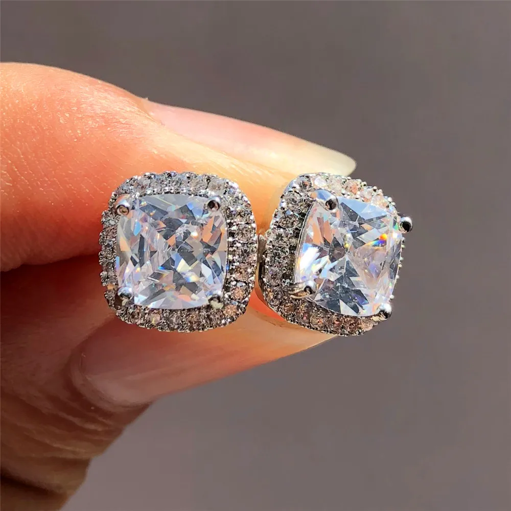 Luxury Female Crystal Zircon Stone Earrings Fashion Silver Color Jewelry Vintage Double Stud Earrings For Women
Luxury Female Crystal Zircon Stone Earrings Fashion Silver Color Jewelry Vintage Double Stud Earrings For Women