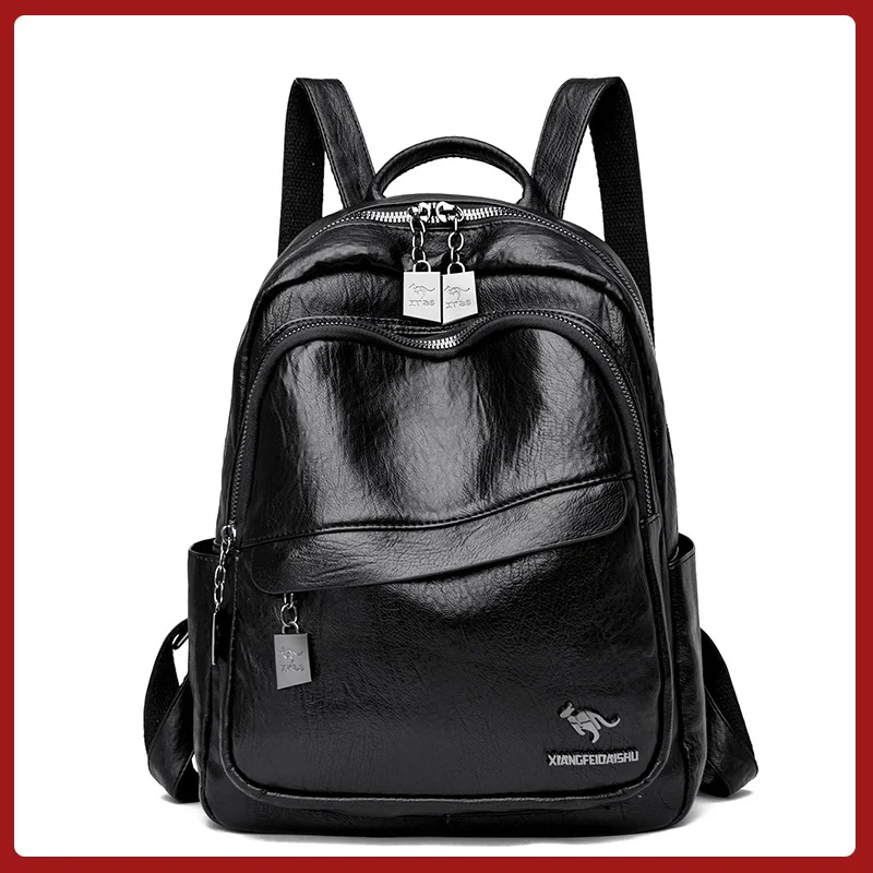 Рюкзак женский из искусственной кожи, большой емкости, черный, 2021
Рюкзак женский из искусственной кожи, большой емкости, черный, 2021