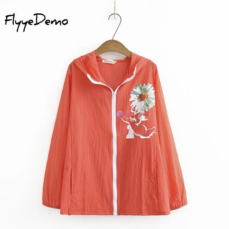Harajuku Summer Women Jacket Angel Floral Print Women BasicCoat Transparent Bomber Jacket Sunproof Beach Outwear Big Size
Harajuku Summer Women Jacket Angel Floral Print Women BasicCoat Transparent Bomber Jacket Sunproof Beach Outwear Big Size
