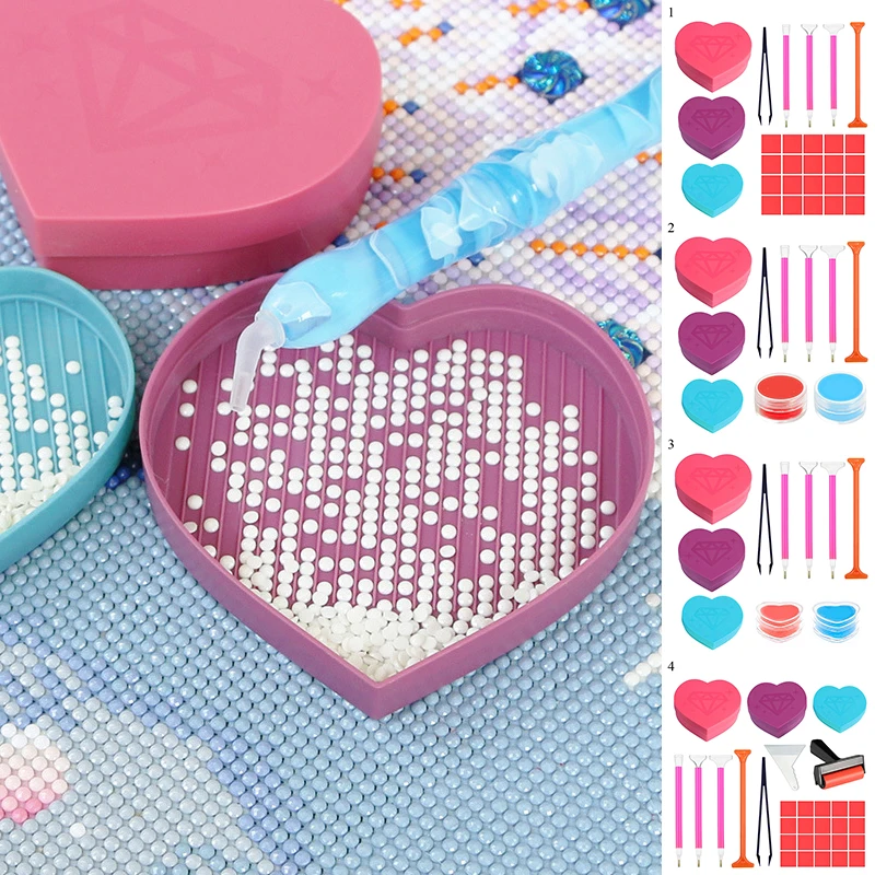 5D Diamond Painting Tools Kit Heart-Shaped Drill Diamond Tray Box W/Point Drill Pen And Tweezers Set DIY Embroidery Accessories
5D Diamond Painting Tools Kit Heart-Shaped Drill Diamond Tray Box W/Point Drill Pen And Tweezers Set DIY Embroidery Accessories