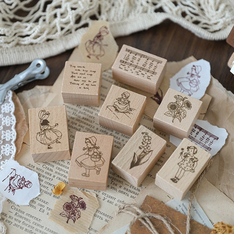 Creative Vintage Stamp School Stationery Self Inking Wood Rectangle Cartoon girls Sunflower Seal Diary Decoration DIY Handmade
Creative Vintage Stamp School Stationery Self Inking Wood Rectangle Cartoon girls Sunflower Seal Diary Decoration DIY Handmade